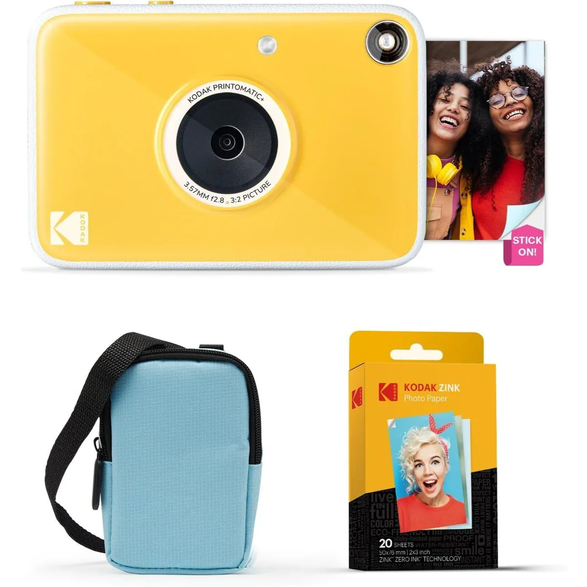 Kodak Kodak Printomatic+ 10MP Instant Film Camera Blue Bundle 20pk Paper — product photo