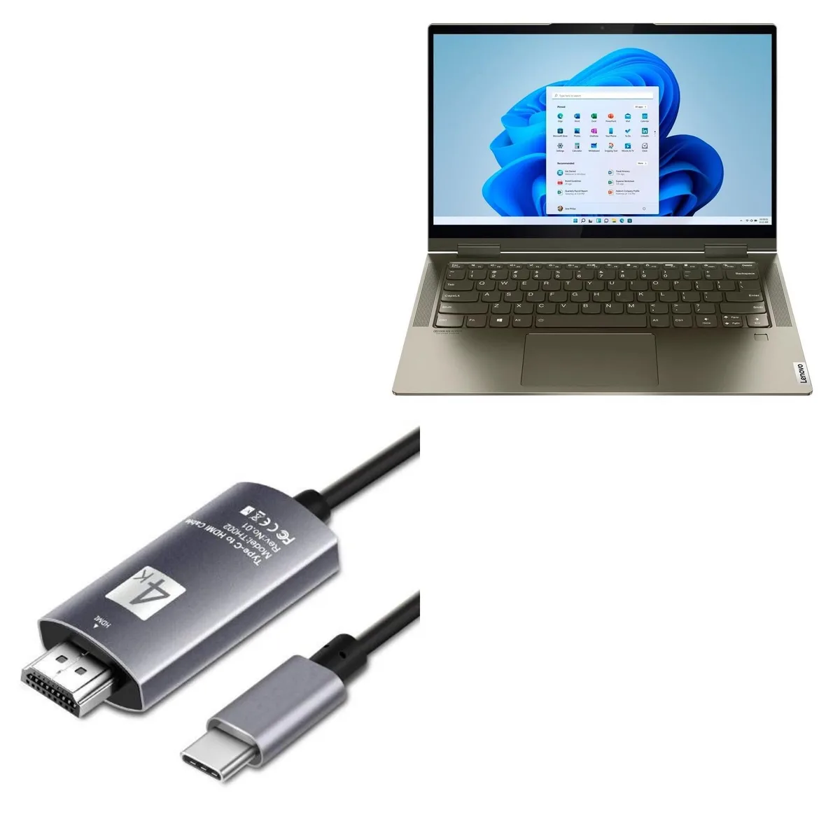 Boxwave BoxWave SmartDisplay Cable USB-C to HDMI 6 ft Jet Black — product photo
