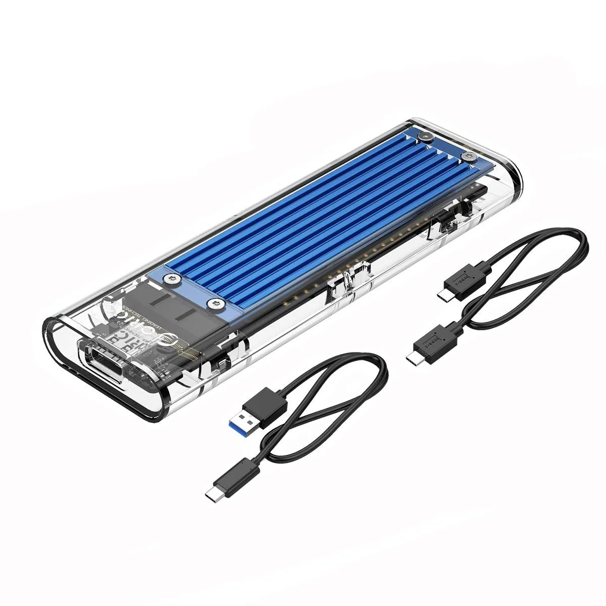 LUOM LUOM M.2 SATA to USB 3.1 Type-C Adapter 5 Gbps Blue — product photo