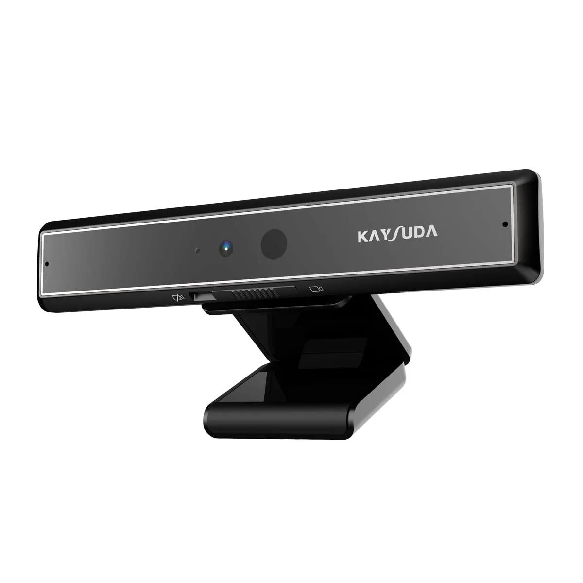 Compact black USB IR camera with built-in display and dual mics