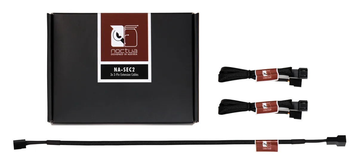 Noctua Noctua NA-SEC2 3-Pin Fan Extension Cables 30cm Black (3-pack) — product photo