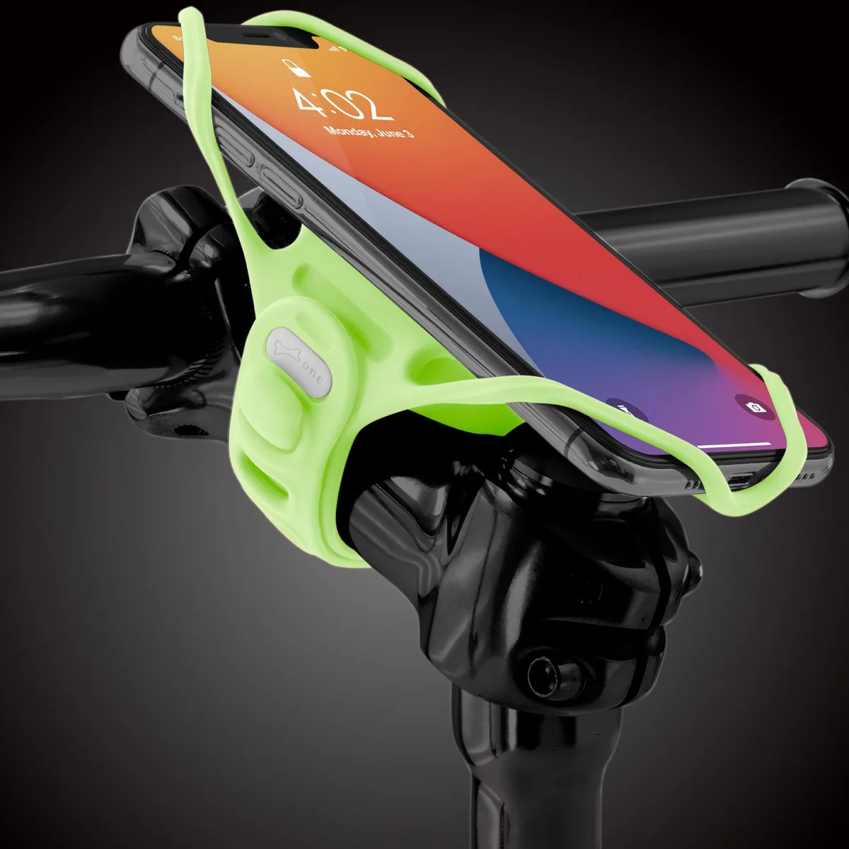 Bone Bone Bike Tie Pro 4 Phone Mount Green 4.7-7.2 — product photo