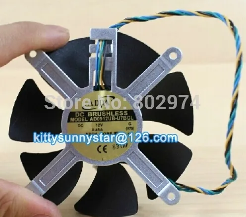 OEM Industries OEM Industries AD0912UB-U7BGL 12V 0.45A 4-Wire CPU cooler — product photo