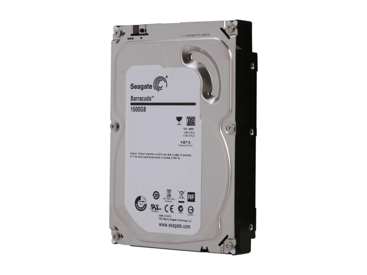 Seagate Seagate BarraCuda ST1500DM003 1.5TB 7200 RPM 64MB SATA 6.0Gb/s 3.5" internal hard drive — product photo