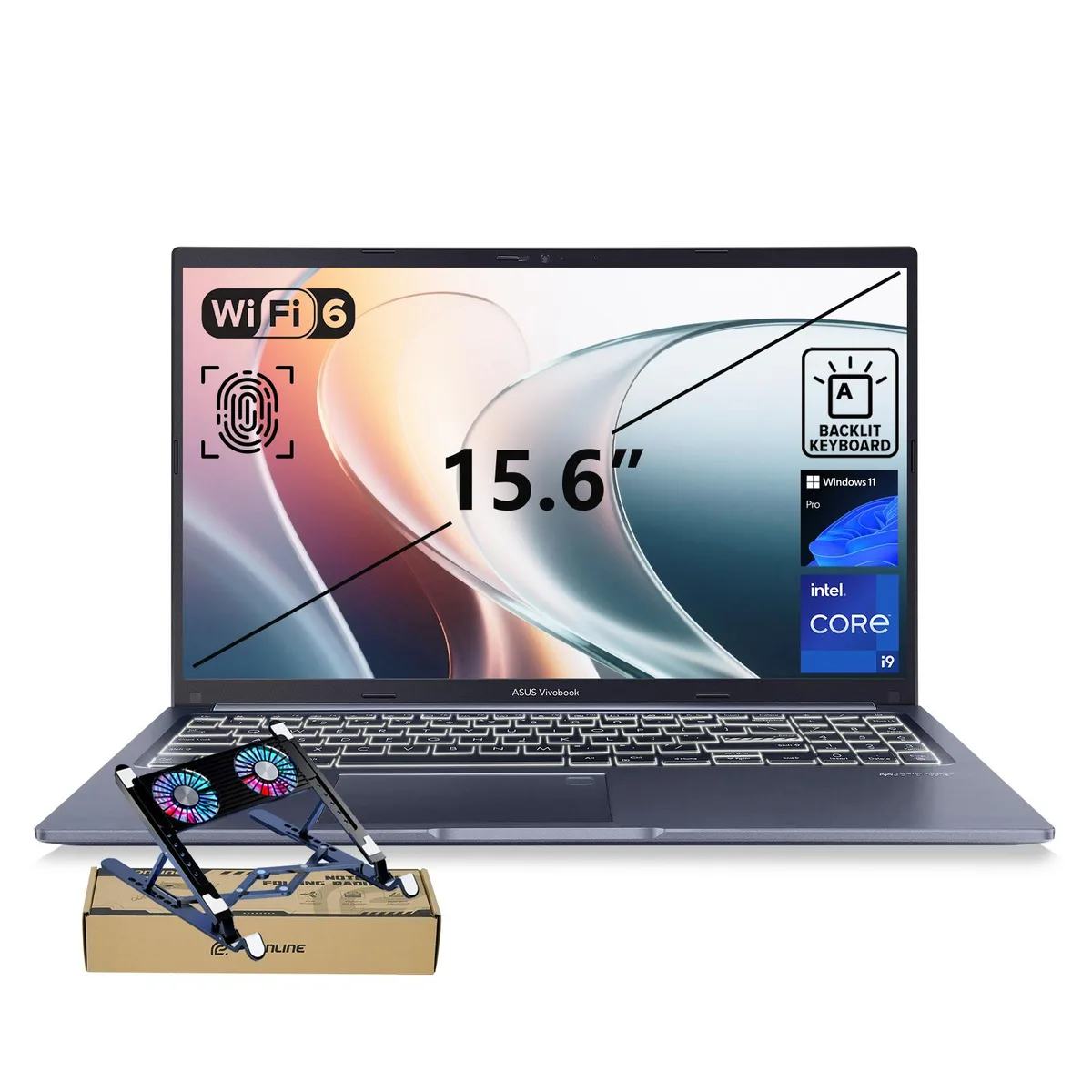 ASUS ASUS Vivobook F1502 laptop, i9-13900H, 32GB, 2TB, Blue, PCO Cooler — product photo