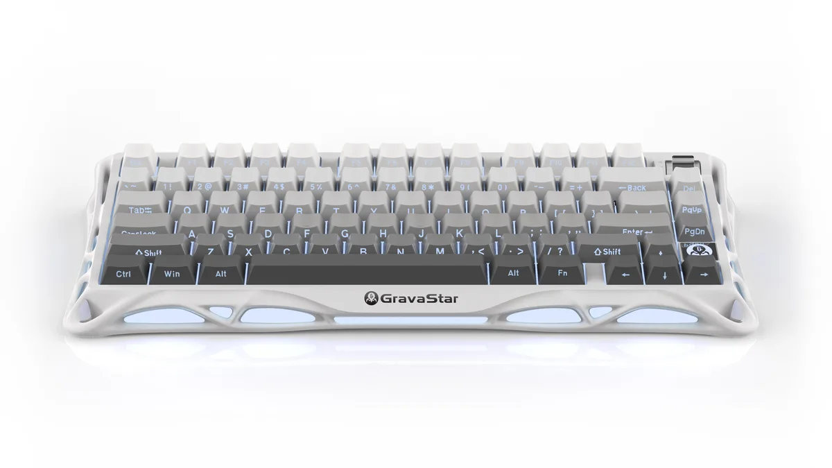 GravaStar GravaStar K1 Gradient White 75% 79-key gaming keyboard — product photo
