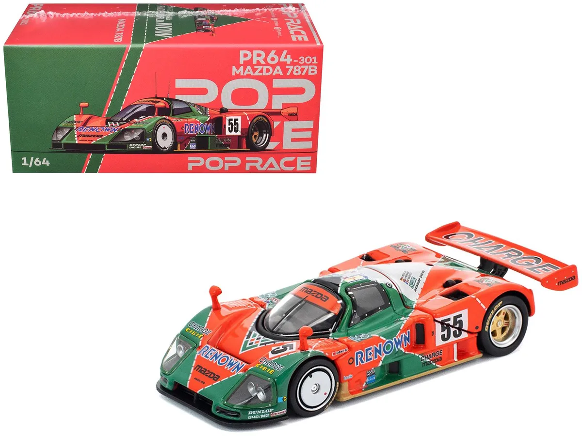 Pop Race Pop Race Mazda 787B #55 Le Mans Winner 1991 1/64 Hobby Collectible — product photo