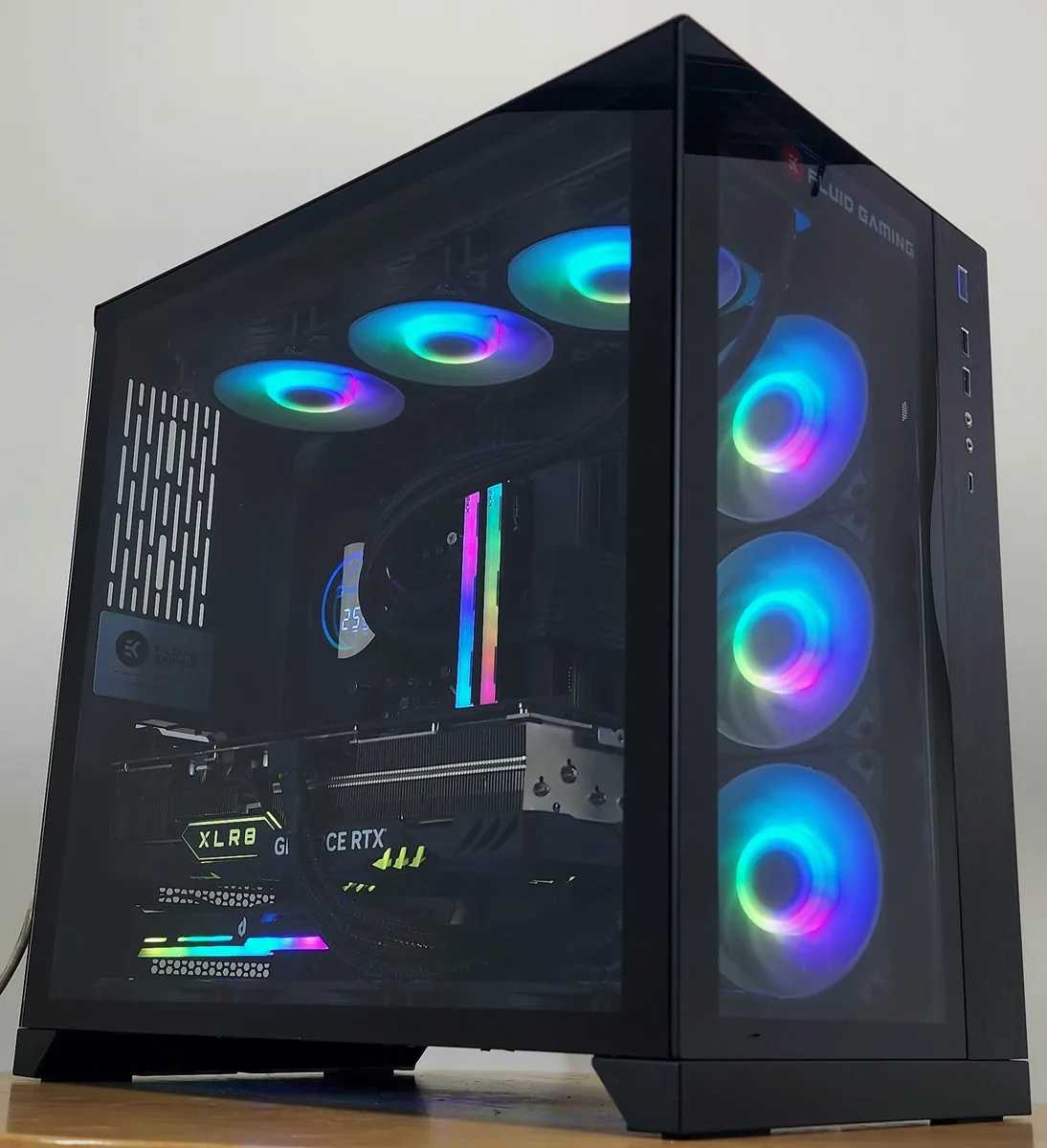Custom Custom i9-12900 32GB DDR5 2TB NVME RTX 4080 360mm AIO LCD Gaming PC — product photo