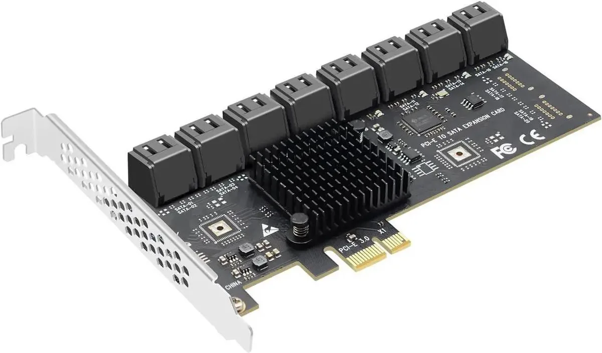 SMUGDESK SMUGDESK 16 Port PCIe to SATA 3.0 Expansion Card — product photo