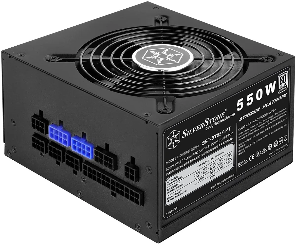 Silverstone Technology Silverstone Strider Platinum ST55F-PT 550W power supply — product photo