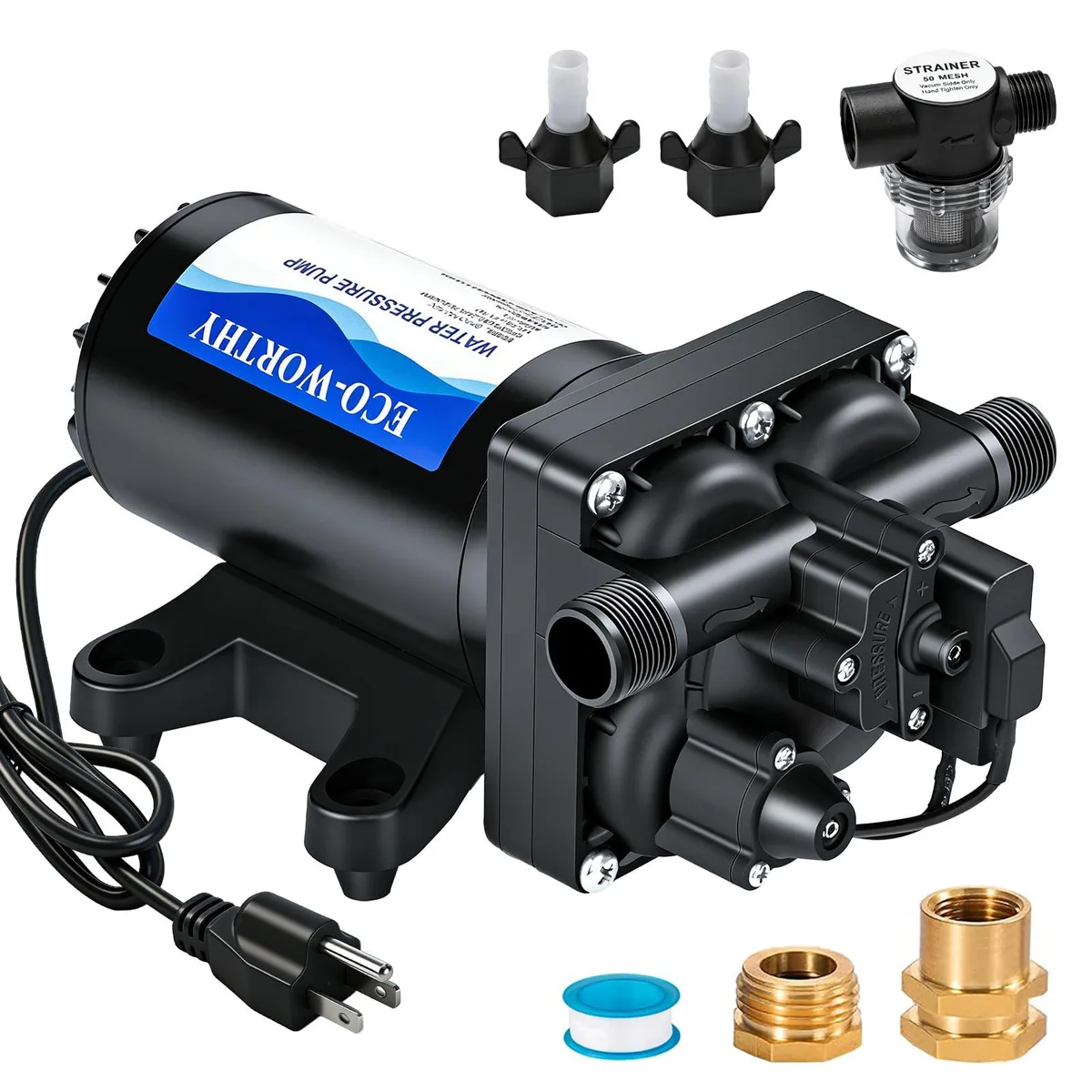 ECO-WORTHY 110V AC Diaphragm Water Pump 5.5GPM 70PSI — product photo