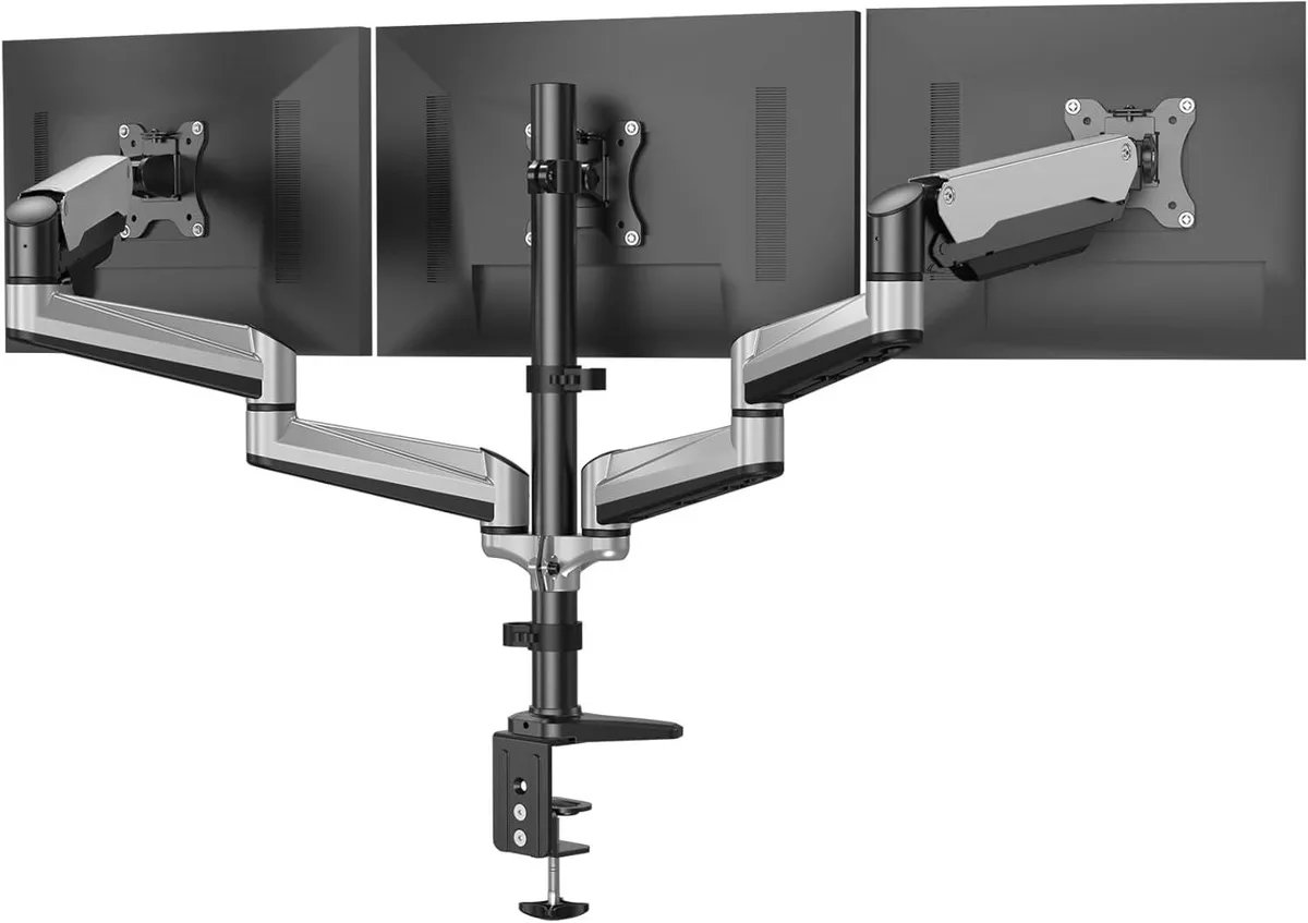 PISKEKAT PISKEKAT Triple Monitor Mount 17-32" 75x75/100x100 17.6lb Silver — product photo