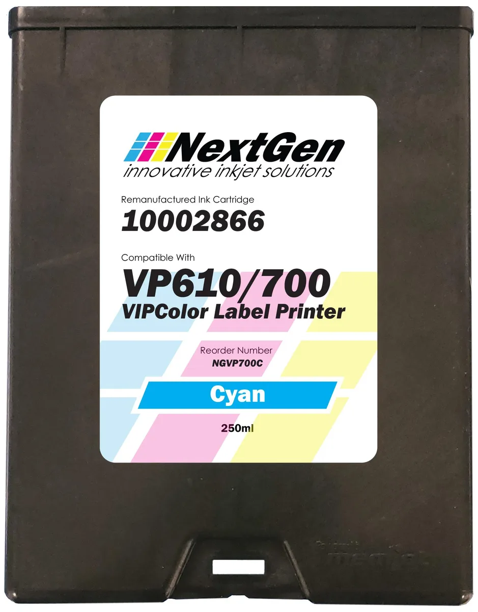 NextGen Innovative inkjet Solutions NextGen Innovative inkjet Solutions Cyan Ink Cartridge 250 ml for VP610 VP700 — product photo