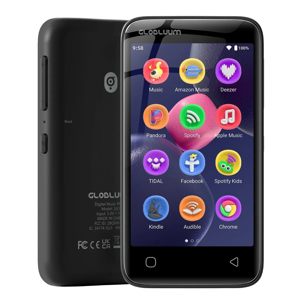 Globluum SU7 96GB MP3 Player Bluetooth 5.0 Black — product photo