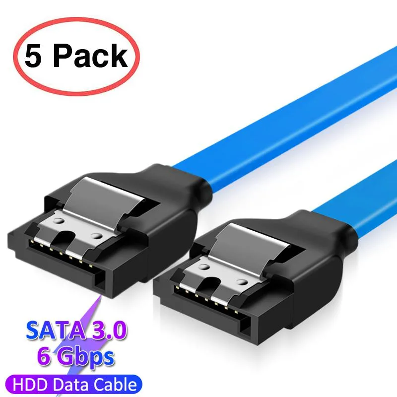 AUBEAMTO AUBEAMTO SATA Cable III 5 Pack 6Gbps 20 Inch Blue — product photo