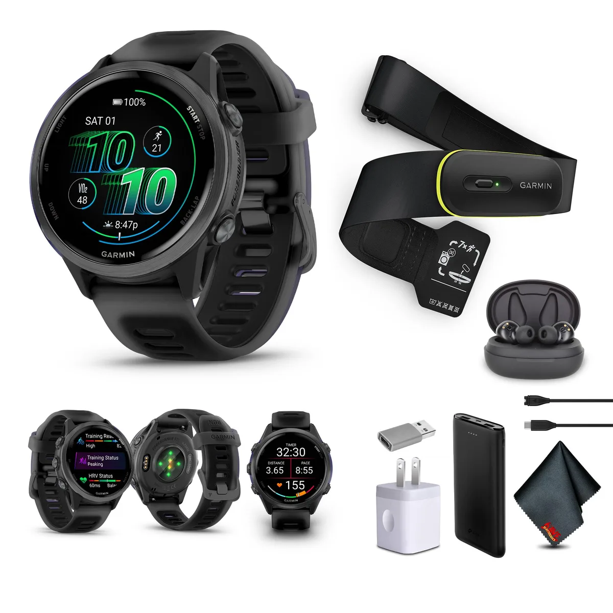 Garmin Garmin Forerunner 570 42MM Black with Air Pro TWS EarBuds — product photo