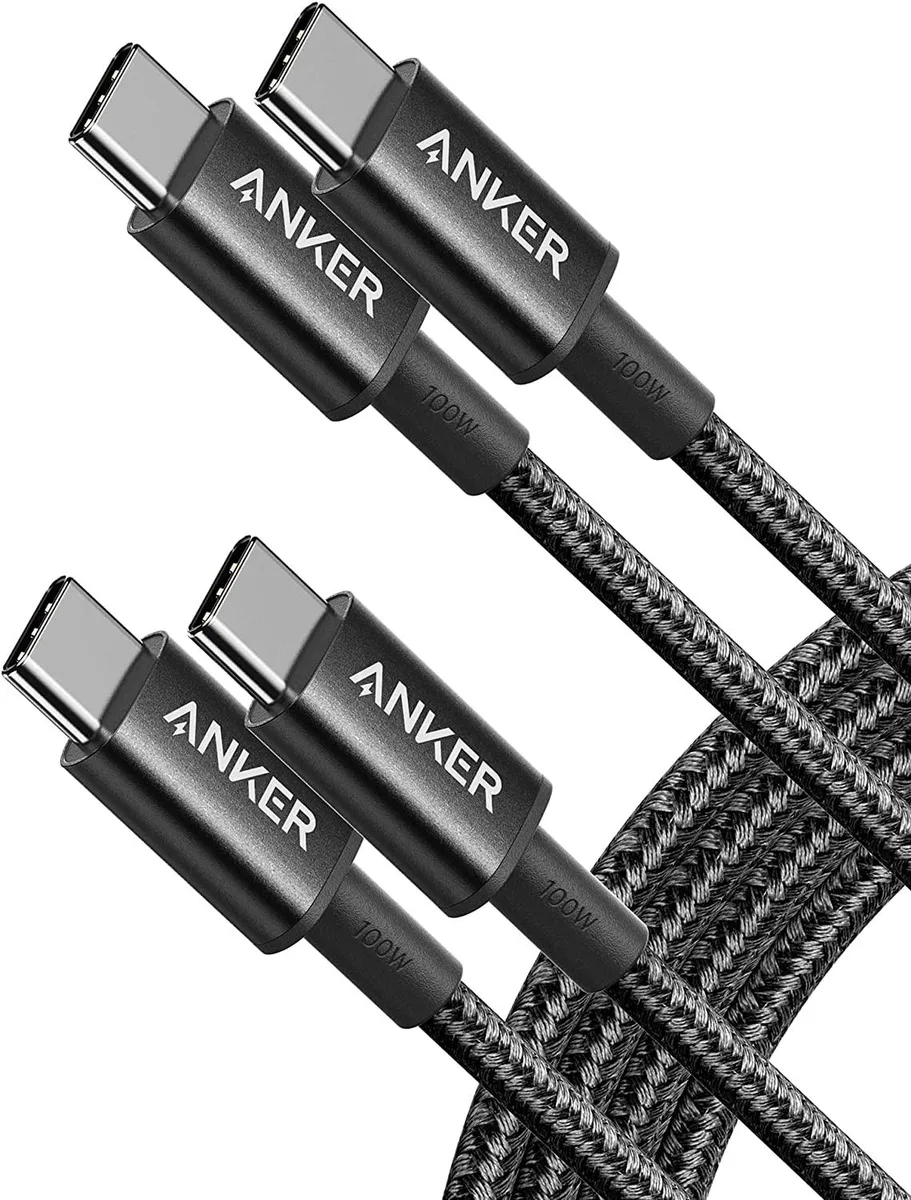Anker Anker 333 USB-C to USB-C Cable 6ft 100W 2-Pack Black — product photo
