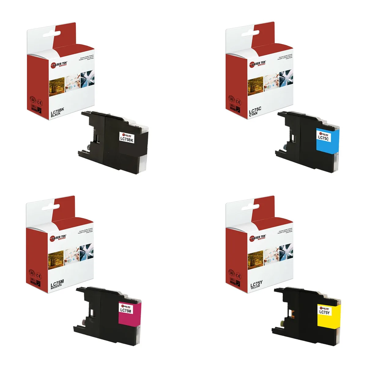Laser Tek Services Laser Tek Services LC-75 4-pack ink cartridges — product photo