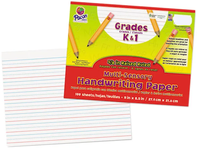 Pacon Pacon 2471 Multi-Sensory Raised Ruled Paper 11 x 8.5 100 Sheets — product photo
