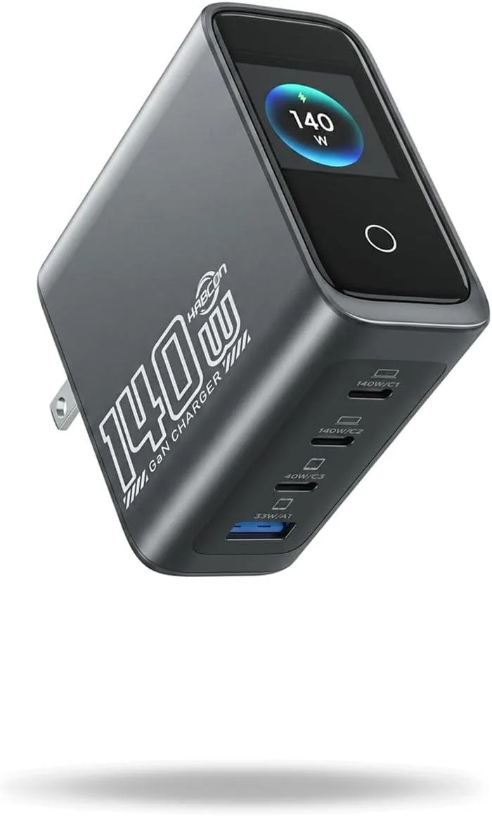 TIZOPO TIZOPO 140W USB C Charger with Smart Display 4-Port GaN — product photo