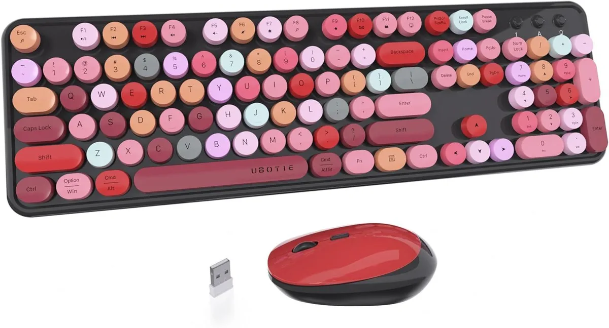 usbroway usbroway Wireless Gaming Keyboard Mouse Combo Black-Colorful — product photo