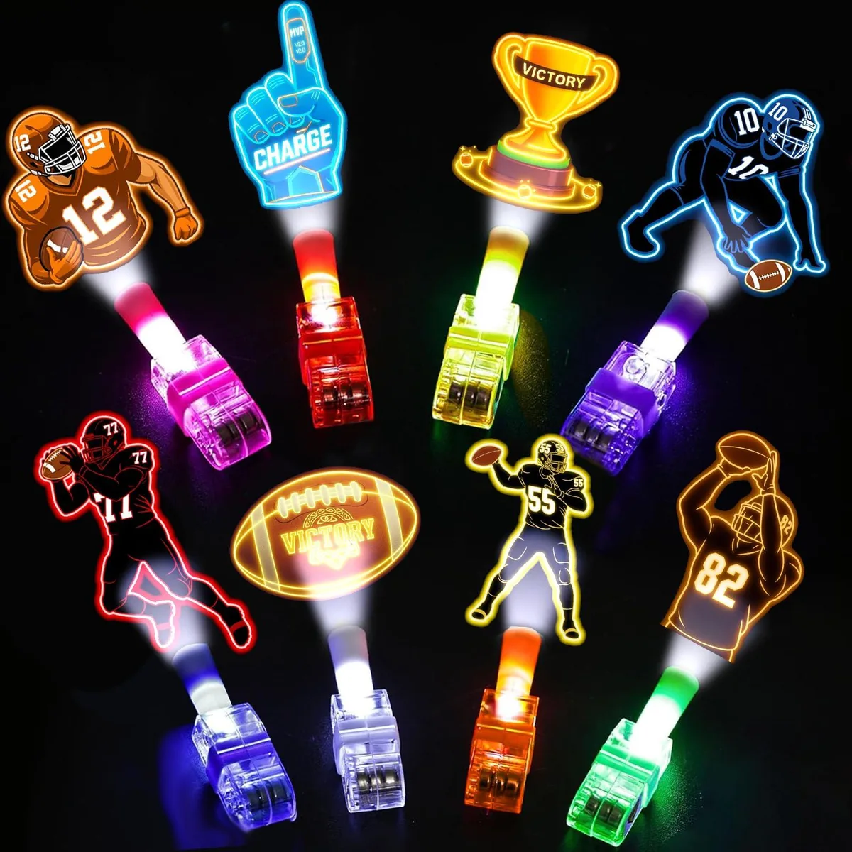 24pcs Football Party Favors LED Finger Lights electronics for kid — product photo