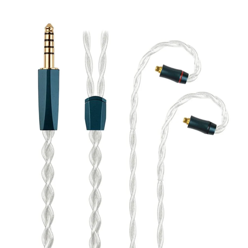 LORDWORLD LORDWORLD FourMix 4.4mm Balanced MMCX Silver IEM Cable 2.5mm 3.5mm — product photo