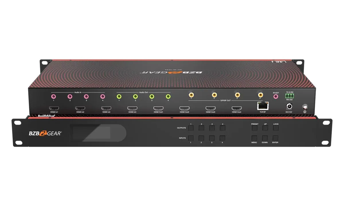 BZBGEAR BZBGEAR BG-4K-VP44 4x4 4K@60Hz HDMI Matrix Switcher — product photo