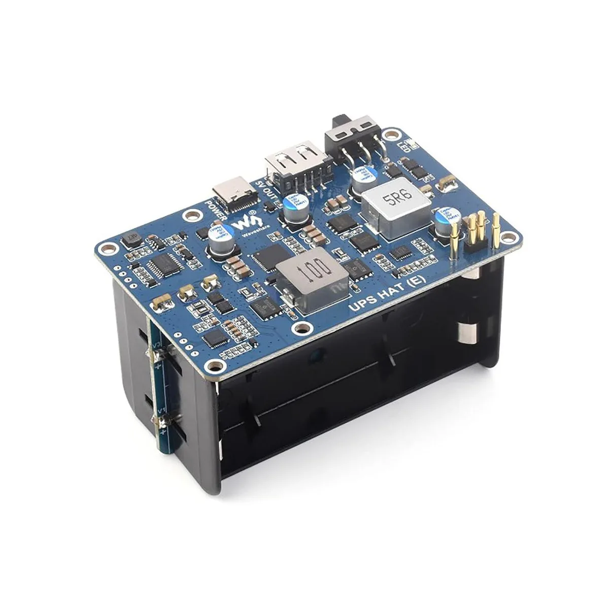 LORDWORLD LORDWORLD UPS HAT (E) for Raspberry Pi 5 40W 4×21700 development board — product photo