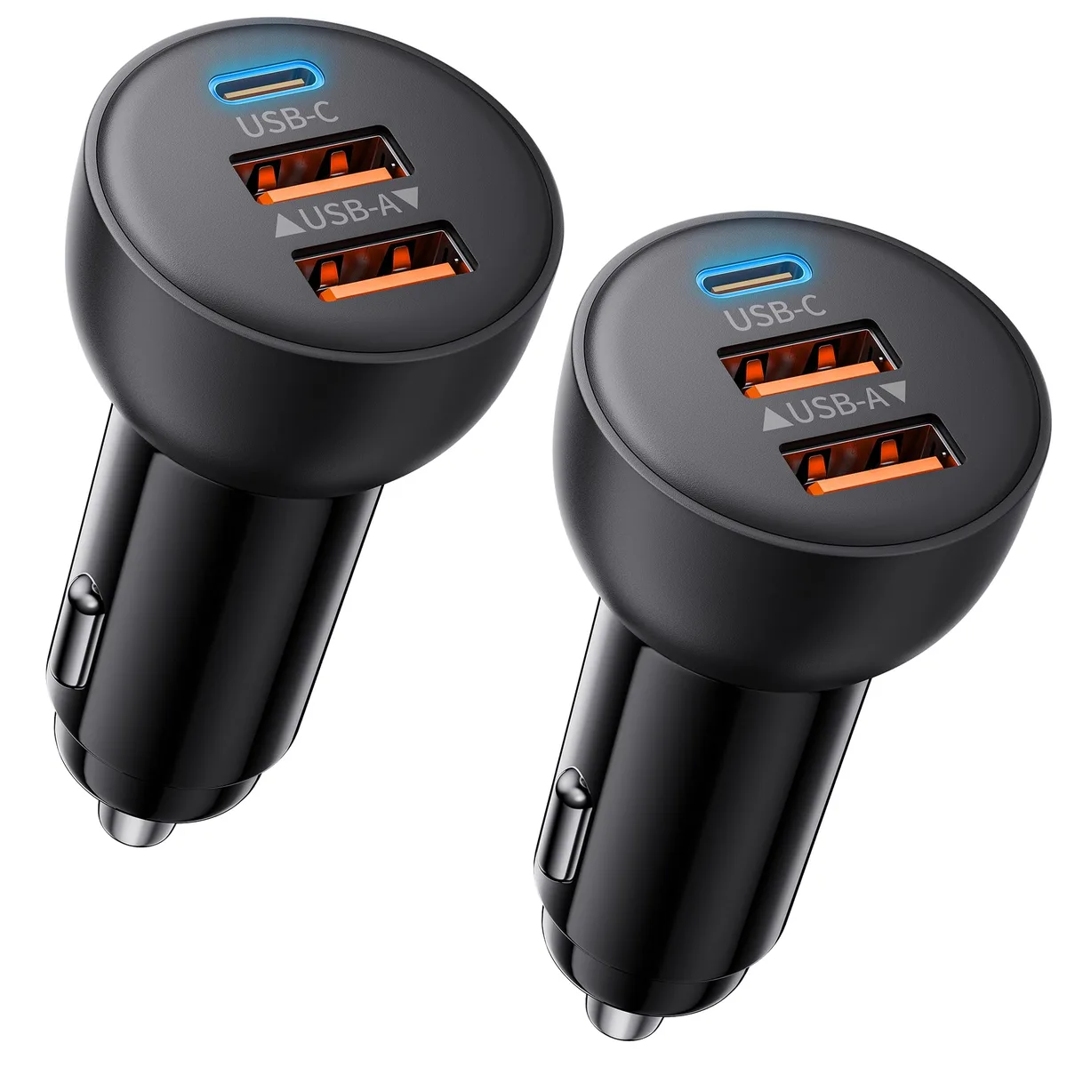 No Sew No Sew USB C Car Charger 2 Pack 70W Triple Port — product photo