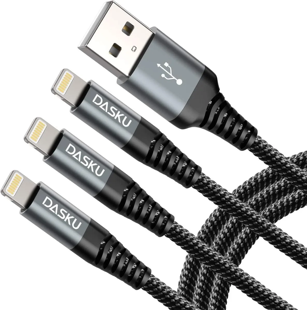 Kootion Kootion 3-pack 6 ft Lightning cable 2.4 A 480 Mbps — product photo