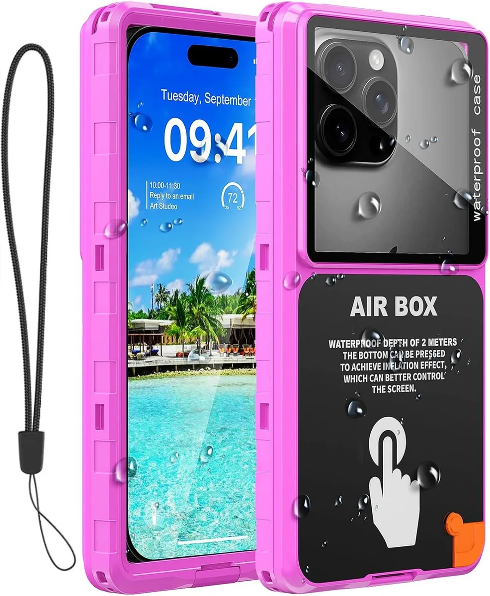 BONAEVER BONAEVER Waterproof Phone Case Purple 6.9' — product photo