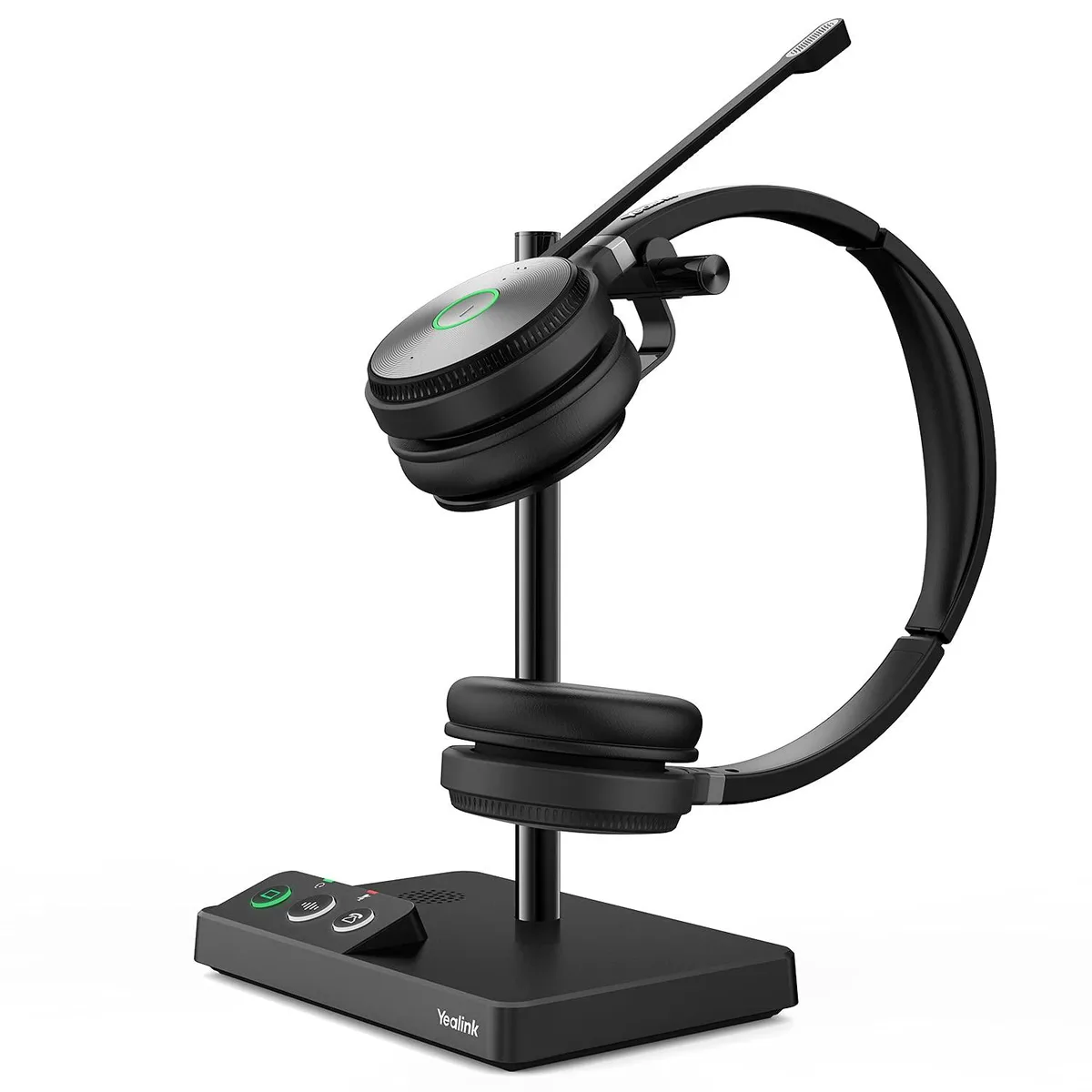 Yealink Network Technology Co., Ltd Yealink Network Technology Co., Ltd WH62-DUAL DECT Wireless Dual Ear Headset Black — product photo