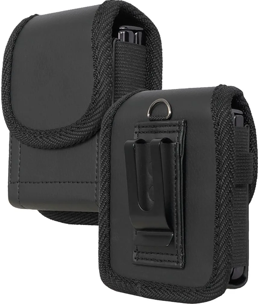 Nakedcellphone Nakedcellphone Vegan Leather Pouch Belt Clip Harness Z Flip 7 RAZR Ultra 2025 — product photo