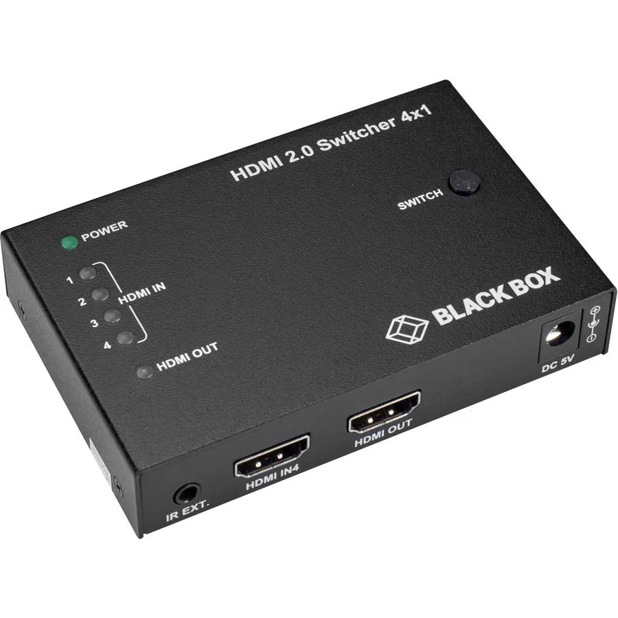 Black Box Corporation Black Box Corporation HDMI 2.0 4K Video Switch 4x1 — product photo