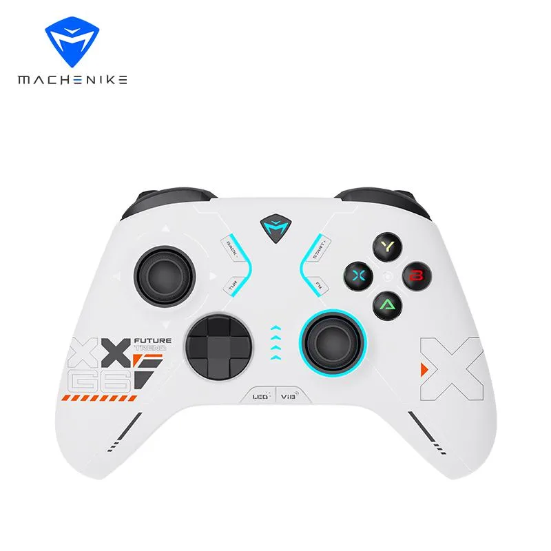 Machenike Machenike G6 Magnetic Hall Sensing Controller 3-Ways Trigger Locks Tri-Mode White game controller — product photo