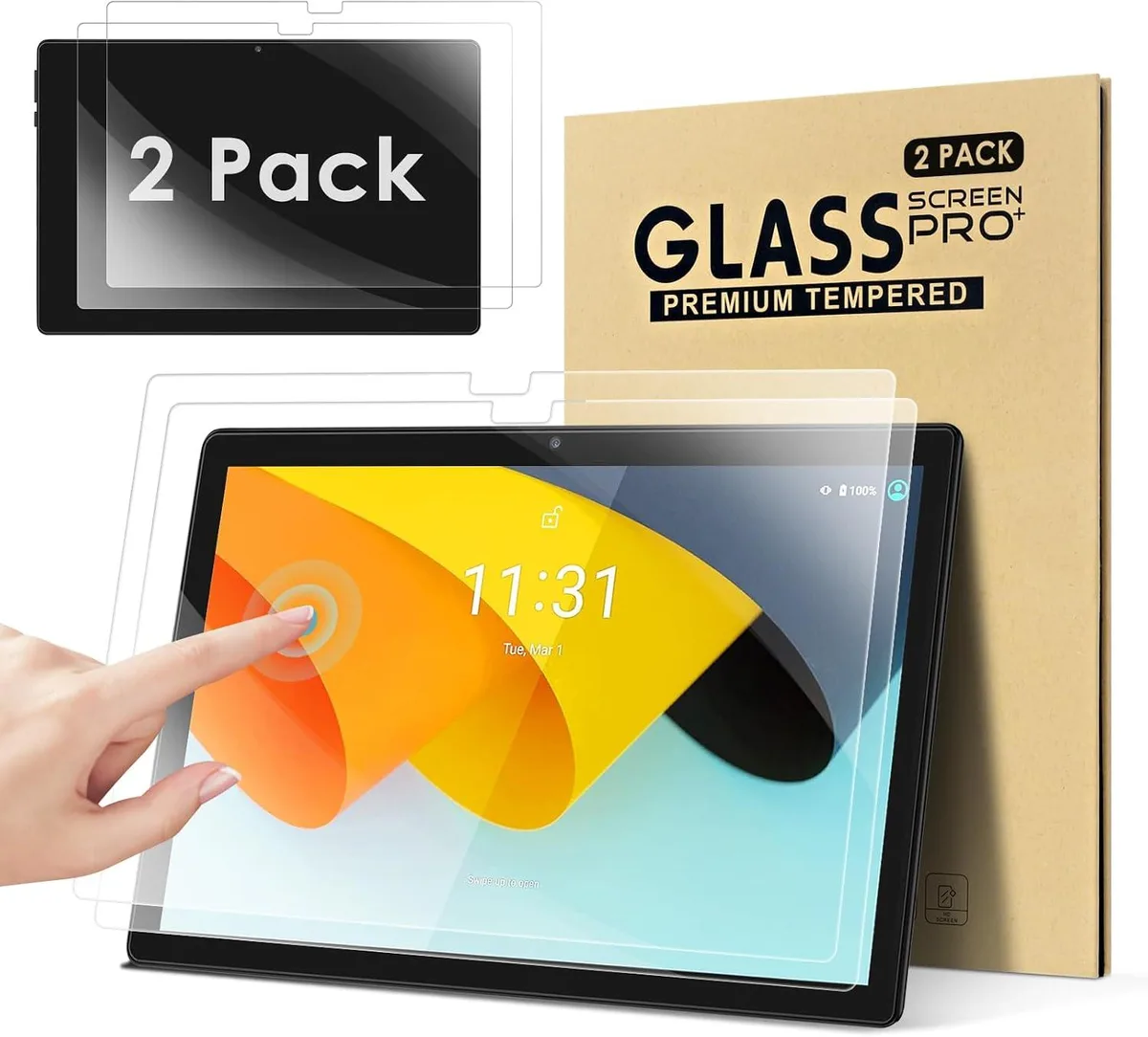 Leelbox Leelbox 2-Pack Screen Protector 10.1 inch — product photo