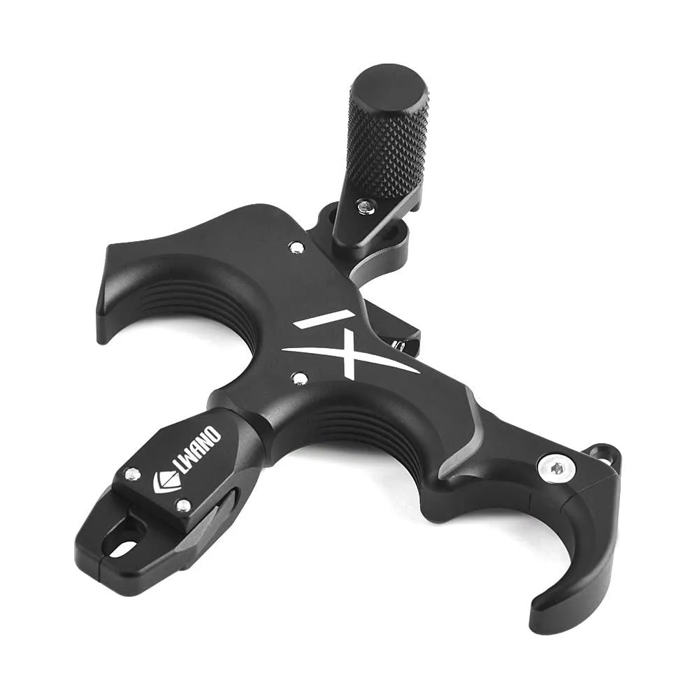 wolfman wolfman 3 &amp; 4-finger adjustable archery bow release 360° rotatable jaw 84g black — product photo