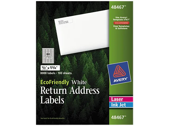 Avery Avery 48467 Labels White 8000/Pack — product photo