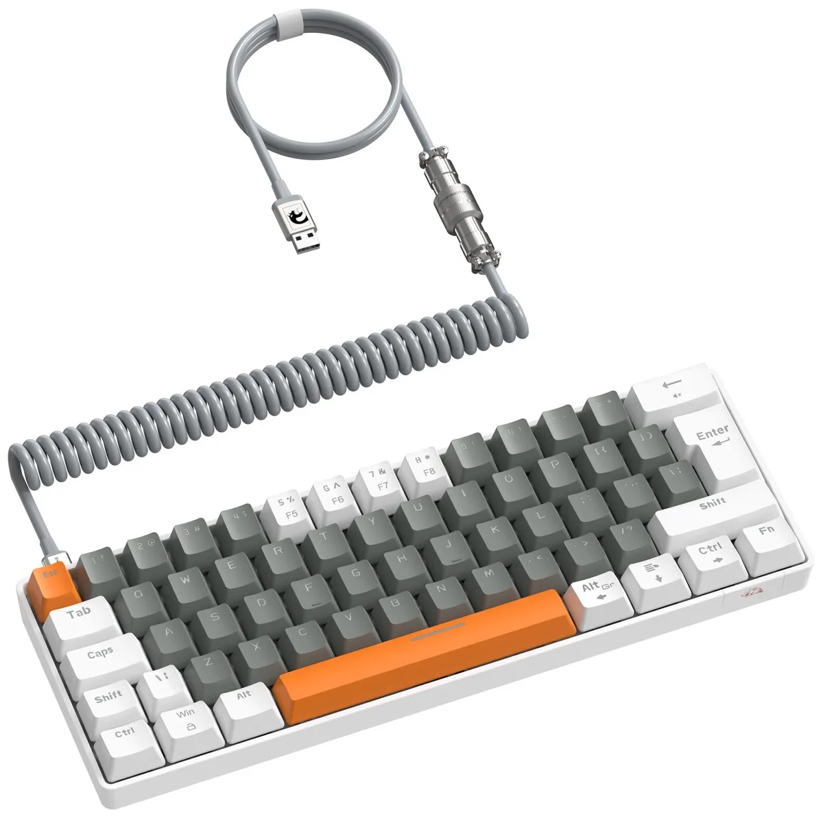  Redragon RK-T60 62-key wired gaming keyboard Gray Red Switch — product photo