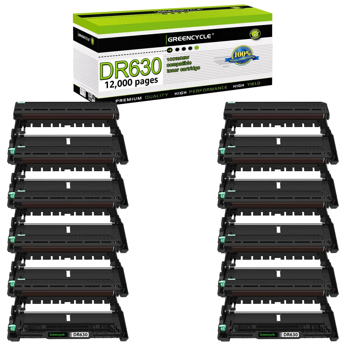 GREENCYCLE GREENCYCLE DR630 Drum Unit 10 Pack No Toner — product photo