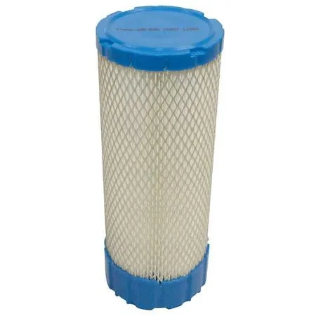 Transparent rectangular air filter with pleated media and black frame