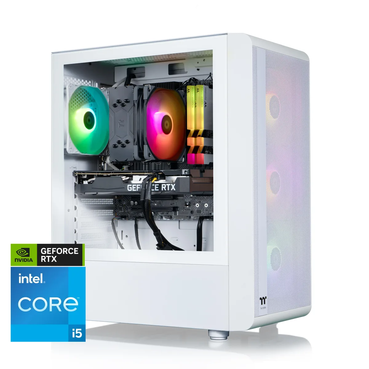 Thermaltake Thermaltake S2QT-B66R-350-LCS gaming PC i5-14400F RTX 3050 16GB DDR4 1TB NVMe — product photo