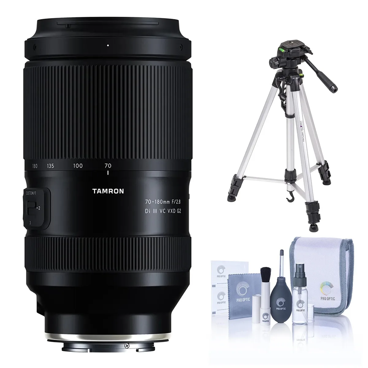 Tamron Tamron 70-180mm f/2.8 Di III VC VXD G2 Lens for Sony E with Tripod and Cleaning Kit — product photo