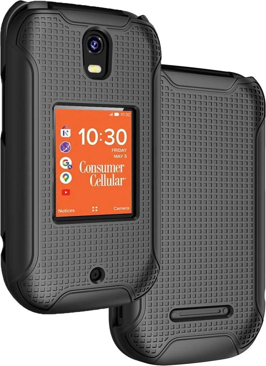 Nakedcellphone Nakedcellphone Textured Grid Hard Case for Iris Flip Phone (SH3320 2023) — product photo