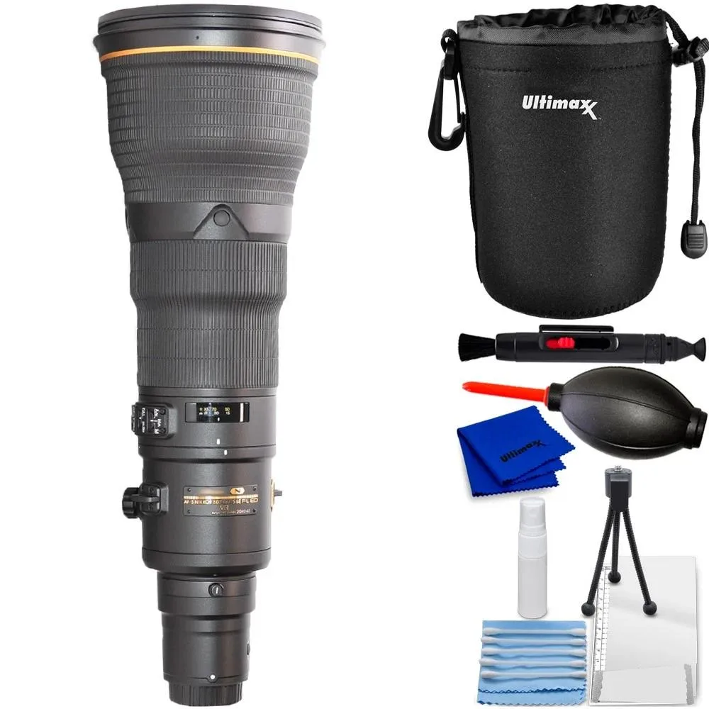 Nikon Global Nikon AF-S NIKKOR 800mm f/5.6E FL ED VR Lens 2205 with 7-piece accessory kit — product photo