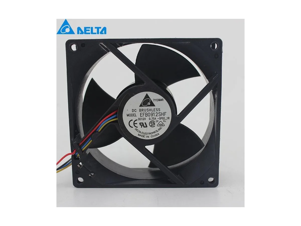 Fans Fans EFB0912SHF 12V 0.75A 9032 90*90*32mm 4 line double ball bearing case fan — product photo