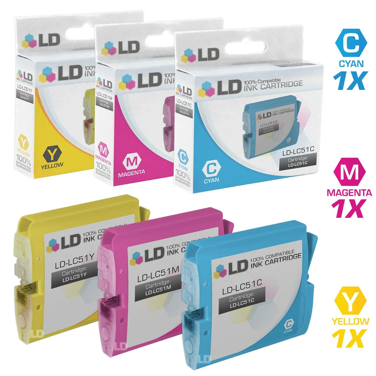 LD Products LD Products LC51 3PK ink cartridge cyan magenta yellow — product photo