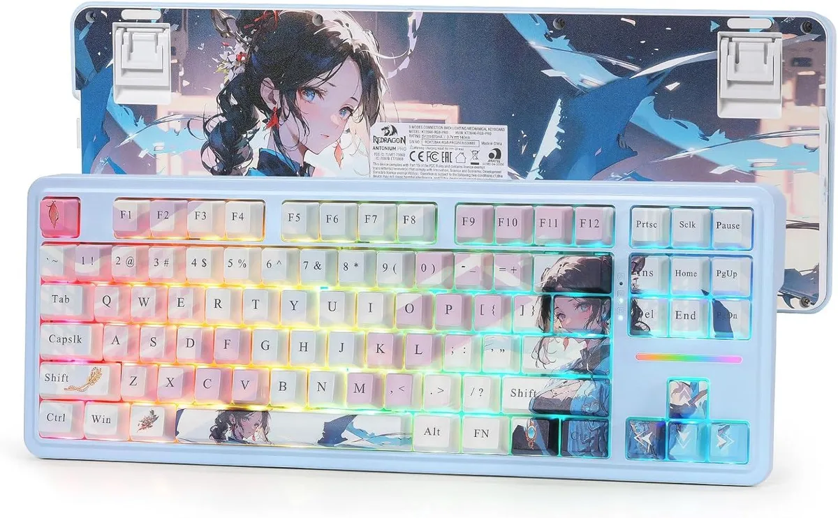 Redragon Redragon K728 PRO SE 80% 87 Keys Wireless Gasket RGB Gaming Keyboard — product photo