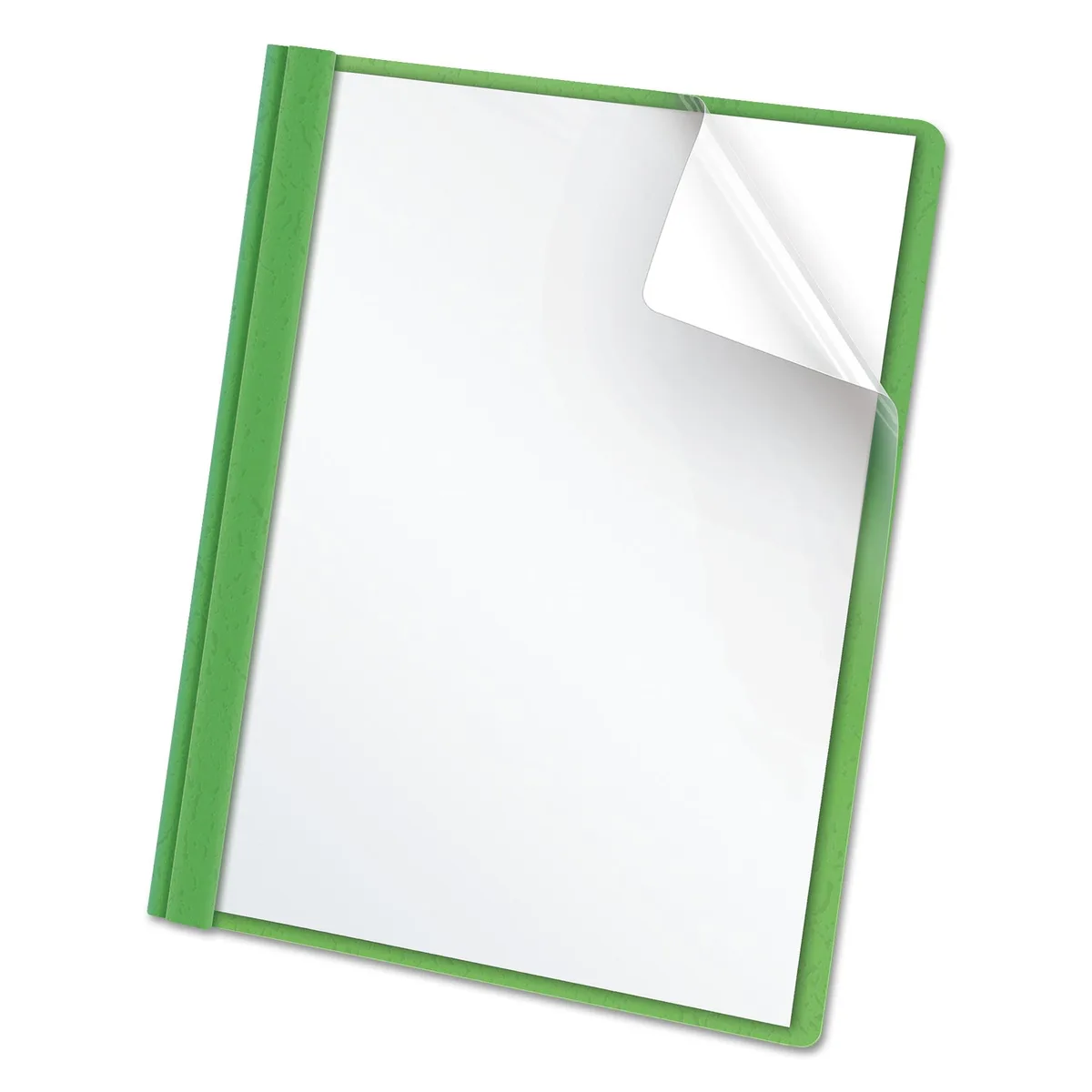Oxford Oxford 55807 Clear Front Report Cover Green 25/Box — product photo
